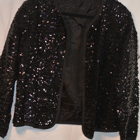 Sequinned Bolero Jacket SZ L - Picture 1 of 6